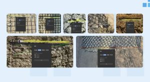 The system supports measurement of various core data types such as area, volume, and distance, providing a digital measurement basis for typical concealed works scenarios like geogrids, old road defects, and geocells.